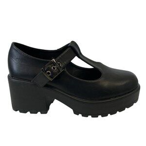 Sedai Mary Jane Shoes Womens Black Platform Block Heel Lightweight